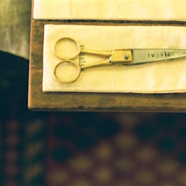 A pair of old-fashioned scissors